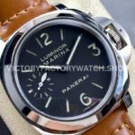 HW Factory Panerai Luminor Marina PAM00111 44mm Steel Leather Strap Arabic Numerals Black Dial