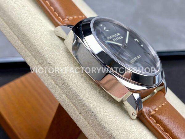 HW Factory Panerai Luminor Marina PAM00111 44mm Steel Leather Strap Arabic Numerals Black Dial