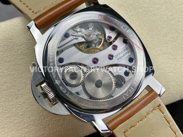 HW Factory Panerai Luminor Marina PAM00111 44mm Steel Leather Strap Arabic Numerals Black Dial