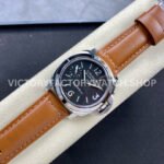 HW Factory Panerai Luminor Marina PAM00111 44mm Steel Leather Strap Arabic Numerals Black Dial