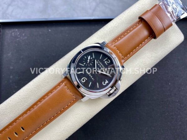 HW Factory Panerai Luminor Marina PAM00111 44mm Steel Leather Strap Arabic Numerals Black Dial