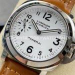 HW Factory Panerai Luminor Marina PAM00113 44mm Steel Leather Strap Arabic Numerals White Dial