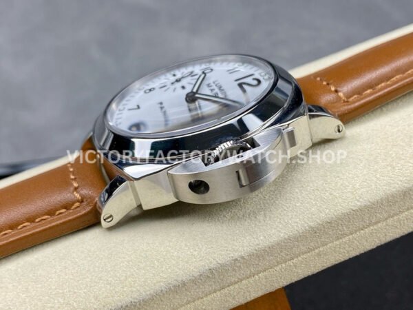 HW Factory Panerai Luminor Marina PAM00113 44mm Steel Leather Strap Arabic Numerals White Dial