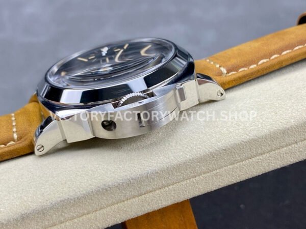 HW Factory Panerai Luminor Marina PAM00416 44mm Steel Leather Strap Black Dial