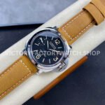 HW Factory Panerai Luminor Marina PAM00416 44mm Steel Leather Strap Black Dial