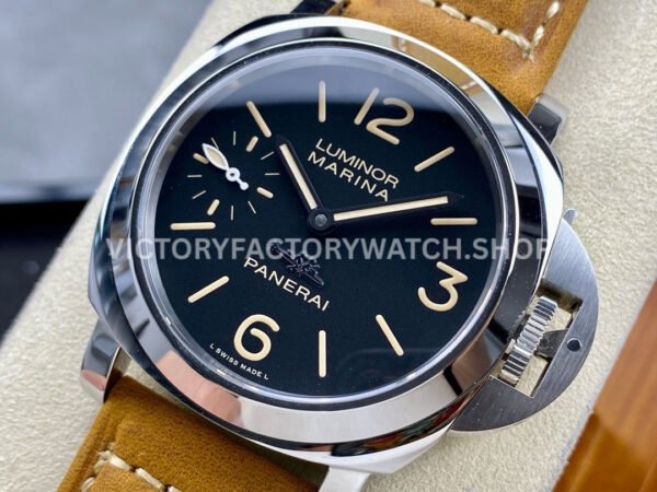 HW Factory Panerai Luminor Marina PAM00416 44mm Steel Leather Strap Black Dial