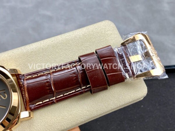HW Factory Panerai Luminor Marina PAM00511 44mm Rose Gold Leather Strap Arabic Numerals Grey Dial (9) HW Factory Panerai Luminor Marina PAM00511 44mm Rose Gold Leather Strap Arabic Numerals Grey Dial