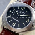 HW Factory Panerai Luminor Marina PAM01390 44mm Steel Leather Strap Arabic Numerals Black Dial