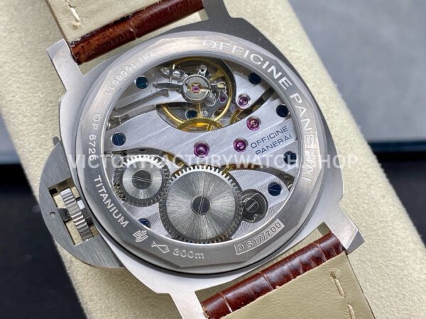 HW Factory Panerai Luminor Marina PAM01390 44mm Steel Leather Strap Arabic Numerals Black Dial