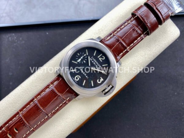 HW Factory Panerai Luminor Marina PAM01390 44mm Steel Leather Strap Arabic Numerals Black Dial
