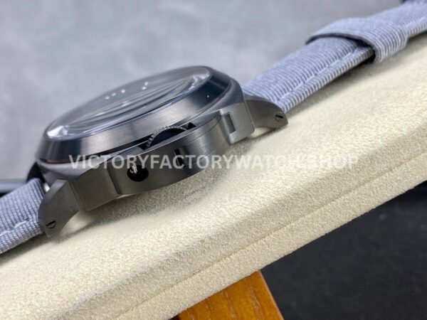 HW Factory Panerai Luminor Marina Pam02121 44mm Titanium Textile Strap Arabic Numerals Grey Dial