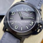 HW Factory Panerai Luminor Marina Pam02121 44mm Titanium Textile Strap Arabic Numerals Grey Dial