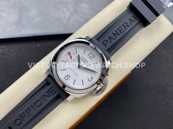 HW Factory Panerai Luminor Marina Pam1342 44mm Steel Rubber Strap White Dial (1) HW Factory Panerai Luminor Marina Pam1342 44mm Steel Rubber Strap White Dial