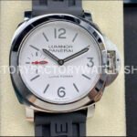 HW Factory Panerai Luminor Marina Pam1342 44mm Steel Rubber Strap White Dial (5) HW PAM1342 Panerai Marina white dial rubber strap