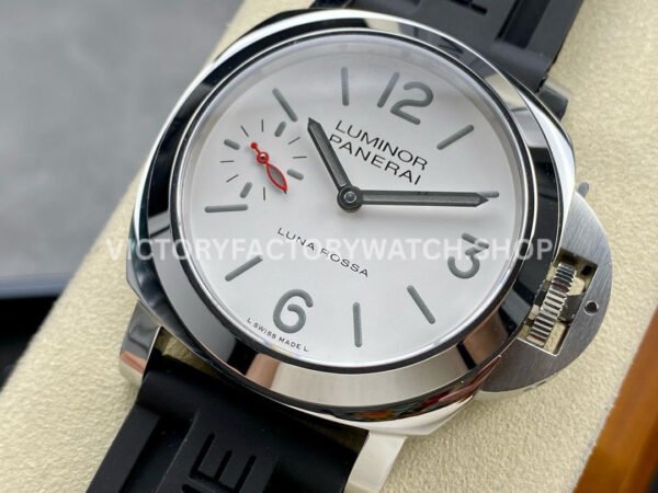 HW Factory Panerai Luminor Marina Pam1342 44mm Steel Rubber Strap White Dial (7) HW Factory Panerai Luminor Marina Pam1342 44mm Steel Rubber Strap White Dial