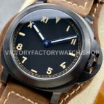 HW Factory Panerai Luminor PAM00779 44mm Titanium Leather Strap Arabic Numerals Black Dial