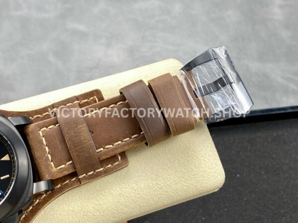 HW Factory Panerai Luminor PAM00779 44mm Titanium Leather Strap Arabic Numerals Black Dial