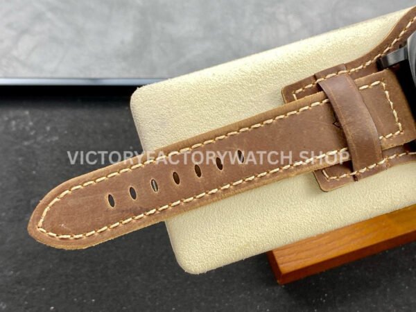 HW Factory Panerai Luminor PAM00779 44mm Titanium Leather Strap Arabic Numerals Black Dial