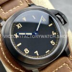 HW Factory Panerai Luminor PAM00779 44mm Titanium Leather Strap Arabic Numerals Black Dial
