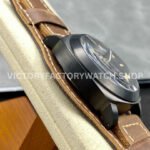 HW Factory Panerai Luminor PAM00779 44mm Titanium Leather Strap Arabic Numerals Black Dial