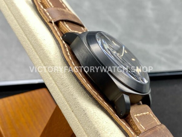 HW Factory Panerai Luminor PAM00779 44mm Titanium Leather Strap Arabic Numerals Black Dial
