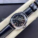 HW Factory Panerai Luminor PAM 00915 44mm Steel Leather Strap Arabic Numerals Black Dial (1) HW Factory Panerai Luminor PAM00915 44mm Steel Leather Strap Arabic Numerals Black Dial