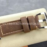 HW Factory Panerai Luminor PAM 911 44mm Steel Leather Strap Arabic Numerals Green Dial (1) HW Factory Panerai Luminor PAM911 44mm Steel Leather Strap Arabic Numerals Green Dial