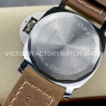 HW Factory Panerai Luminor PAM 911 44mm Steel Leather Strap Arabic Numerals Green Dial (4) HW Factory Panerai Luminor PAM911 44mm Steel Leather Strap Arabic Numerals Green Dial