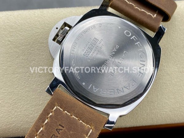 HW Factory Panerai Luminor PAM 911 44mm Steel Leather Strap Arabic Numerals Green Dial (4) HW Factory Panerai Luminor PAM911 44mm Steel Leather Strap Arabic Numerals Green Dial