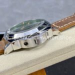 HW Factory Panerai Luminor PAM 911 44mm Steel Leather Strap Arabic Numerals Green Dial (6) HW Factory Panerai Luminor PAM911 44mm Steel Leather Strap Arabic Numerals Green Dial