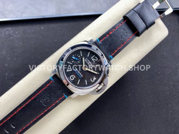 HW Factory Panerai Luminor PAM00724 44mm Steel Leather Strap Arabic Numerals Black Dial