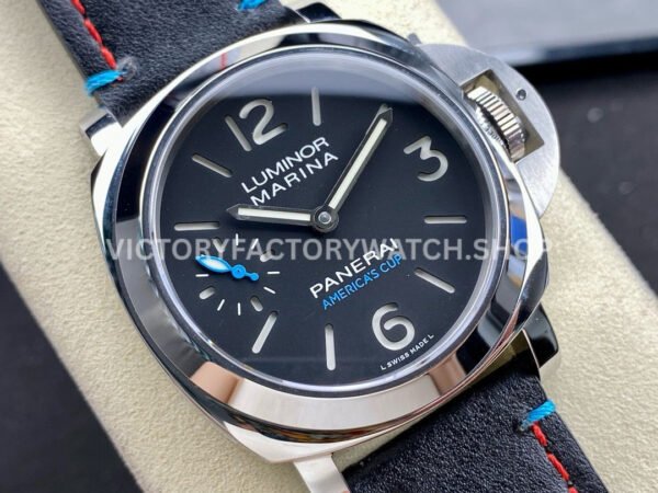 HW Factory Panerai Luminor PAM00724 44mm Steel Leather Strap Arabic Numerals Black Dial