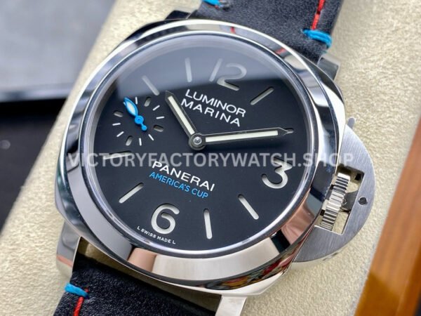 HW Factory Panerai Luminor PAM00724 44mm Steel Leather Strap Arabic Numerals Black Dial