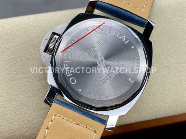 HW Factory Panerai Luminor PAM1085 44mm Steel Leather Strap Arabic Numerals Blue Dial
