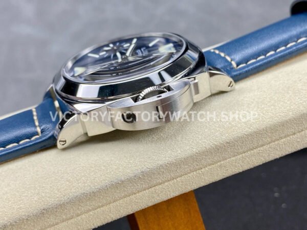 HW Factory Panerai Luminor PAM1085 44mm Steel Leather Strap Arabic Numerals Blue Dial