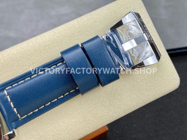 HW Factory Panerai Luminor PAM1085 44mm Steel Leather Strap Arabic Numerals Blue Dial