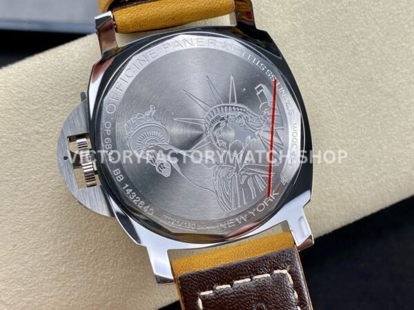 HW Factory Panerai Luminor Pam00417 44mm Steel Leather Strap Arabic Numerals Black Dial (1) HW Factory Panerai Luminor Pam00417 44mm Steel Leather Strap Arabic Numerals Black Dial