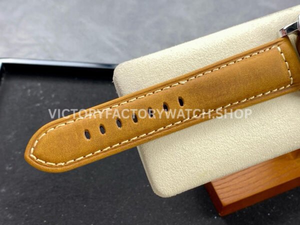 HW Factory Panerai Luminor Pam00417 44mm Steel Leather Strap Arabic Numerals Black Dial (6) HW Factory Panerai Luminor Pam00417 44mm Steel Leather Strap Arabic Numerals Black Dial