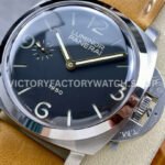 HW Factory Panerai Lumnior 1950 PAM00127 47mm Steel Leather Strap Arabic Numerals Black Dial