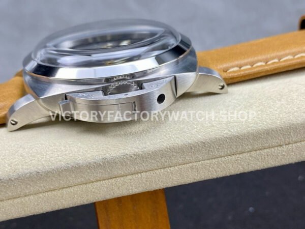 HW Factory Panerai Lumnior 1950 PAM00127 47mm Steel Leather Strap Arabic Numerals Black Dial