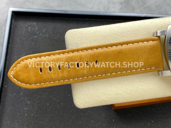 HW Factory Panerai Lumnior 1950 PAM00127 47mm Steel Leather Strap Arabic Numerals Black Dial