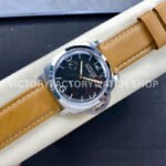 HW Factory Panerai Lumnior 1950 PAM00127 47mm Steel Leather Strap Arabic Numerals Black Dial