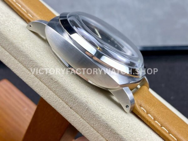 HW Factory Panerai Lumnior 1950 PAM00127 47mm Steel Leather Strap Arabic Numerals Black Dial