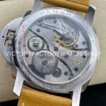 HW Factory Panerai Lumnior 1950 PAM00127 47mm Steel Leather Strap Arabic Numerals Black Dial