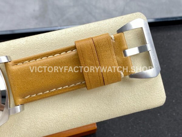 HW Factory Panerai Lumnior 1950 PAM00127 47mm Steel Leather Strap Arabic Numerals Black Dial