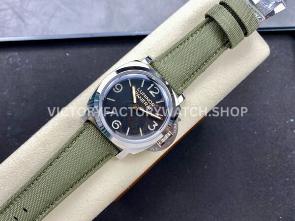 HW Factory Panerai Lumnior 1950 PAM606 47mm Steel Leather Strap Arabic Numerals Black Dial