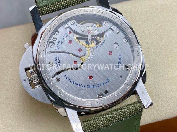 HW Factory Panerai Lumnior 1950 PAM606 47mm Steel Leather Strap Arabic Numerals Black Dial