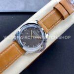 HW Factory Panerai Lumnior PAM1080 47mm Steel Leather Strap Arabic Numerals Black Dial