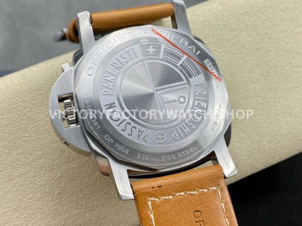 HW Factory Panerai Lumnior PAM1080 47mm Steel Leather Strap Arabic Numerals Black Dial