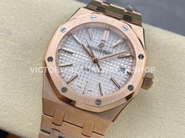 IPF Factory Audemars Piguet Royal Oak 15450OR.OO.1256OR.01 37mm Rose Gold Silver Dial